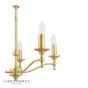 Laura Ashley Ludchurch 5 Light Armed Pendant Matt Antique Brass Fitting Only