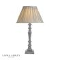 Laura Ashley Tate Table Lamp Distressed Grey and Polished Chrome Base Only