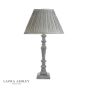 Laura Ashley Tate Table Lamp Distressed Grey and Polished Chrome Base Only