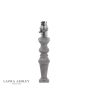 Laura Ashley Tate Table Lamp Distressed Grey and Polished Chrome Base Only