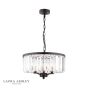Laura Ashley Elkwood 3 Light Pendant Crystal and Black