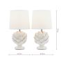 Laura Ashley Artichoke Twin Pack Table Lamp White With Shade