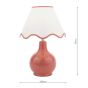 Laura Ashley Bramhope Table Lamp Terracotta Ceramic With Shade