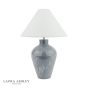 Laura Ashley Pussywillow Table Lamp Grey Ceramic and Polished Nickel With Shade