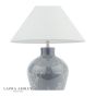 Laura Ashley Pussywillow Table Lamp Grey Ceramic and Polished Nickel With Shade