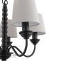 Laura Ashley Norbury 5 Light Armed Pendant Matt Black With Shade