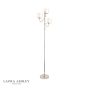 Laura Ashley Southwell 3 Light Floor Lamp Polished Nickel and Opal Glass