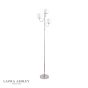 Laura Ashley Southwell 3 Light Floor Lamp Polished Nickel and Opal Glass