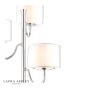 Laura Ashley Southwell 3 Light Floor Lamp Polished Nickel and Opal Glass