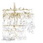 Laura Ashley Willow 4 Light Pendant Satin Champagne and Crystal
