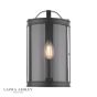 Laura Ashley Harrington Wall Light Matt Black and Glass