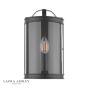 Laura Ashley Harrington Wall Light Matt Black and Glass