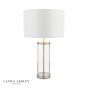 Laura Ashley Harrington Large Table Lamp Antique Brass and Glass With Shade