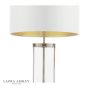 Laura Ashley Harrington Large Table Lamp Antique Brass and Glass With Shade