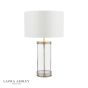 Laura Ashley Harrington Small Table Lamp Antique Brass and Glass With Shade