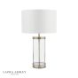 Laura Ashley Harrington Small Table Lamp Antique Brass and Glass With Shade