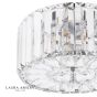 Laura Ashley Fernhurst Small 3 Light Flush Crystal and Polished Chrome