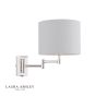 Laura Ashley Marlowe Wall Light Polished Nickel With Shade