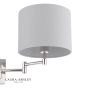 Laura Ashley Marlowe Wall Light Polished Nickel With Shade