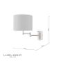 Laura Ashley Marlowe Wall Light Polished Nickel With Shade