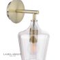 Laura Ashley Ockley Wall Light Antique Brass and Champagne Glass