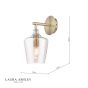 Laura Ashley Ockley Wall Light Antique Brass and Champagne Glass