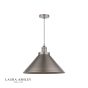 Laura Ashley Rufus Pendant Industrial Nickel