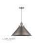 Laura Ashley Rufus Pendant Industrial Nickel