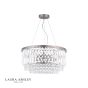 Laura Ashley Rhosill 4 Light Pendant Crystal and Aged Pewter