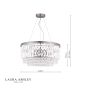 Laura Ashley Rhosill 4 Light Pendant Crystal and Aged Pewter