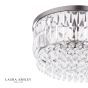 Laura Ashley Rhosill 3 Light Semi-Flush Crystal and Aged Pewter