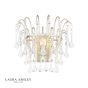 Laura Ashley Willow Wall Light Satin Champagne and Crystal