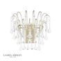 Laura Ashley Willow Wall Light Satin Champagne and Crystal