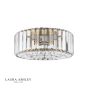 Laura Ashley Fernhurst Large 3 Light Flush Crystal and Antique Brass