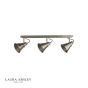 Laura Ashley Rufus 3 Light Bar Spotlight Industrial Nickel