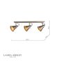 Laura Ashley Rufus 3 Light Bar Spotlight Industrial Nickel
