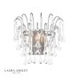 Laura Ashley Willow Wall Light Satin Pewter and Crystal
