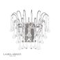 Laura Ashley Willow Wall Light Satin Pewter and Crystal