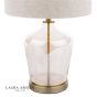 Laura Ashley Ockley Touch Table Lamp Antique Brass and Champagne Glass With Shade