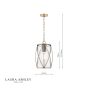 Laura Ashley Beckworth Ceiling Lantern Antique Brass and Glass