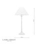 Laura Ashley Cordwell Table Lamp Matt White With Shade
