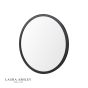 Laura Ashley Harrington Mirror Matt Black 60cm