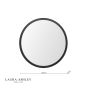 Laura Ashley Harrington Mirror Matt Black 60cm