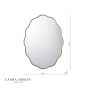 Laura Ashley Medora Oval Mirror Matt Gold 71 X 55cm