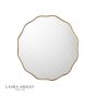 Laura Ashley Medora Round Mirror Matt Gold 60cm