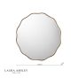 Laura Ashley Medora Round Mirror Matt Gold 60cm