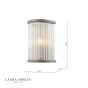 Laura Ashley Sutton Wall Light Matt Antique Brass and Ribbed Glass