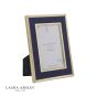 Harrison Photo Frame Brushed Brass and Blue 4" x 6"