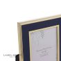 Harrison Photo Frame Brushed Brass and Blue 4" x 6"