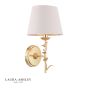 Laura Ashley Halton Wall Light Distressed Gold Leaf With Shade